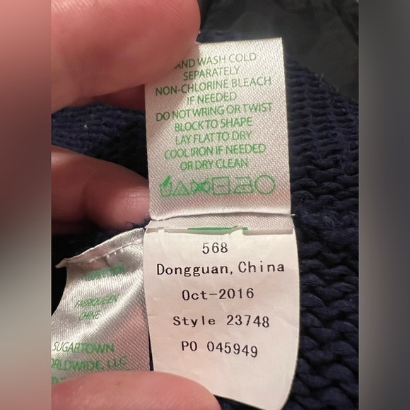 Lilly Pulitzer Bedford resort open front knit cardigan with tassel trim in navy - Picture 9 of 9